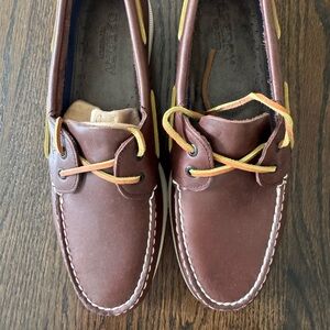 Sperry Dark Brown Leather Boat Shoes